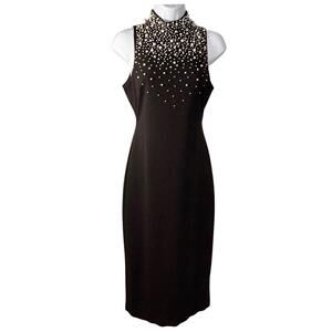 Karl Lagerfeld Size 2 Pearl mock neck Dress